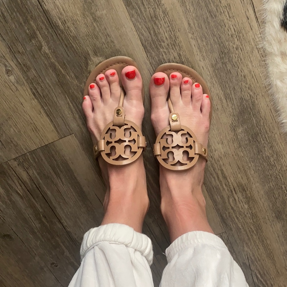 Tory Burch Miller flat logo slide sandals